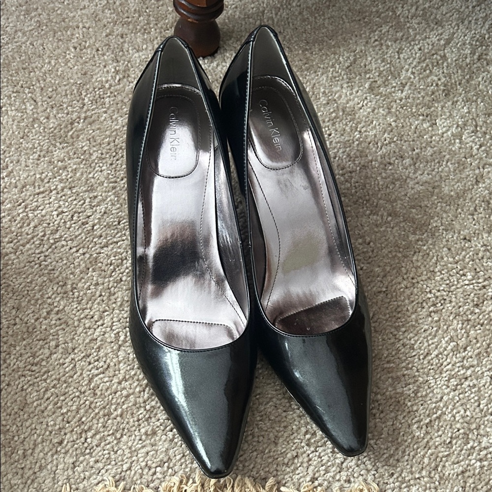 Calvin Klein Black Patent Heels